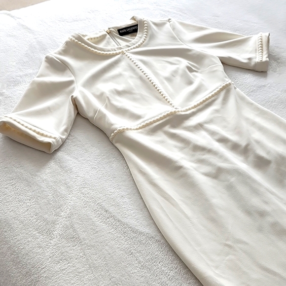 Karl Lagerfeld White Pearl Dress - Picture 2 of 7